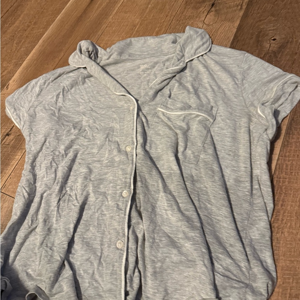 Stars Above Gray Pajama Top